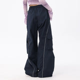 Men Sweatpants Wide Leg Trousers Men's Loose Casual Striped Sports Straight Pants