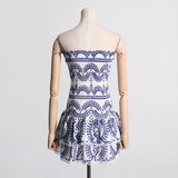 Women Dresses Summer Sexy Embroidery Dress Hollow-out Dress (Qymy0409)