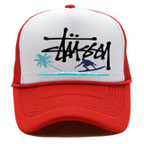 Stussy Hat Printed Truck Mesh Cap Outdoor Surfing Casual Sun Hat