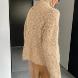 Women Winter Knitted Sweater Loose-Fitting Long Sleeve Sweater Sweater 1t8849