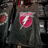 Pearl Jam T Shirts Doors Ramones Rock Washed Vintage Tank Top Cotton Sleeveless T-Shirt(Part2)