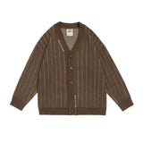 Unisex Sweater Autumn Vintage Dark Striped Sweater