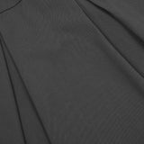 Women Long Skirt Pleated Mid-Length Skirt A- Line Skirt Loose Casual Umbrella Skirt