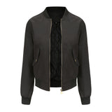 Women Trench Coat Bomber Jacket Women Baseball Jacket Spring and Autumn Flight Suit Long Sleeve Coat
