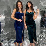 Women Dresses Spring and Summer Sexy Backless Slit Sling Dress