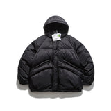 Unisex Winter Cotton Coat Hooded down Jacket Vintage down Jacket