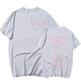 Rapper Lil Peep Pink Print Graphic Tee Shirt Men Casual