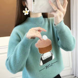 Women Knitwear Autumn and Winter round Neck Knitwear Loose Sweater