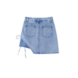 Women Skirt Denim Skirt Girls High Waist A- line Skirt