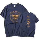 Retro Basgiath War College Double-side Graphic Tee Gold Drag
