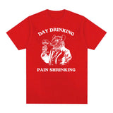 Day Drinking Pain Shrinking Vintage Rat Drawing T Shirt
