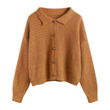 Women Knitwear Spring and Autumn Retro Loose Sweater Top for Women