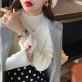 Women Knitted Pullover Autumn and Winter Turtleneck Knitted Top
