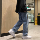 Men Jeans Retro Baggy Straight Trousers