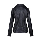 Red Leather Jacket Jacket Pu Lapel Two-Way Short Slim Fit Jacket Leather Coat Women