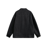 Unisex Jacket Autumn Denim Stitching Baggy Coat