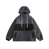 Unisex Winter Cotton Coat Polar Fleece Hooded Cotton Coat Vintage Embroidery Cotton-Padded Coat