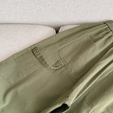 Women Sweatpants Overalls Loose Straight Wide-Leg Casual Retro Ankle-Tied Pants