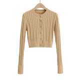 Women Sweater Knitwear Retro Short Knitwear Spring and Autumn Sweater Cardigan