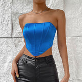 Women Party Tops Navel-Exposed Backless Underwaist