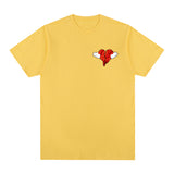 Kanye West Heart Hip Hop T-shirt Vintage Cotton Men T Shirt