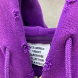 Vetements Hoodie Autumn and Winter VTM Wash Shabby Gradient Purple Loose Hooded Sweater