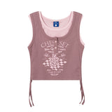 Women Vest Vintage Slim Fit Short Vest