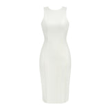 Women Dresses Slim-Fit Sexy Backless Hip Skirt Dress (Zns0409)