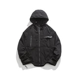 Unisex Jacket Windproof Shell Jacket Jacket Men's and Women's Loose Casual Mechanical Style Hooded Jacket