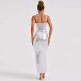 Women Dresses Winter Sexy Backless Slim Fit Sling Dress