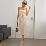 Women Dress Summer Sexy Knitted Sling Dress