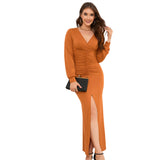 Women Dress Sexy V-neck Sheath Dress