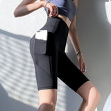Women Yoga Sports Shorts Workout Elastic Slimming Quick-Drying