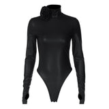 Women Jumpsuit Winter Slim Turtleneck Long Sleeve Jumpsuit