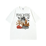 Men T Shirt Hip Hop Demon Cartoon Printed Short Sleeve T-shirt