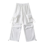 Women Sweatpants Autumn Three-Dimensional Pocket Overalls Loose Tappered Trousers