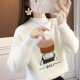Women Knitwear Autumn and Winter round Neck Knitwear Loose Sweater