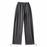 Women Sweatpants Spring Casual Straight-Leg Loose Tappered Sweatpants