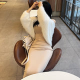 Women Dresses U-Neck Vest Camisole Dress Sleeveless Dress Hip Skirt