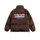 Unisex Winter Cotton Coat Stand-up Collar Cotton-Padded Clothes Couple Warm Cotton Jacket
