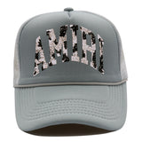 Amiri Hat Baseball Cap Trendy Summer Amiri Printed Mesh Cap