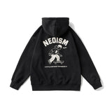 Unisex Winter Cotton Coat Winter Back Printed Hoodie Retro Loose Long Sleeve Top