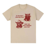 My Tummy Hurts Funny Raccoon Graphic T Shirt Weird