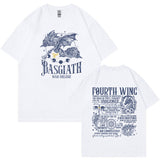 Basgiath War College Fourth Wing Dragon Rider Print Tee Shirt