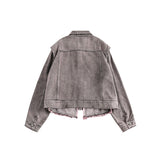 Unisex Jacket Retro Washed Denim Jacket