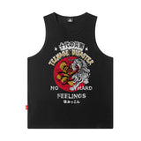 Men Vest Tiger Print Tank-Top Oversize Retro Sleeveless T-shirt for Men and Women