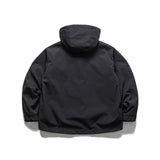 Unisex Winter Cotton Coat Velcro Decorative Hooded Cotton-Padded Coat Retro Warm Three-in-One Cotton-Padded Coat