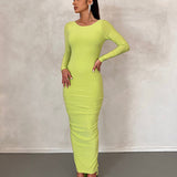 Women Dresse Sexy Dress Long Sleeve Hip Skirt Formal Dress