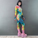Women Jumpsuit Fall Slim Fit Zipper Turtleneck Long Sleeve Jumpsuit