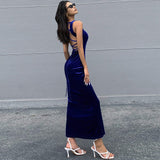 Women Dress Fall/Winter Slim Sheath Sexy Backless Party Dress